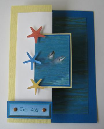 Dolphins Fold Back Card by Laurie Gerhardt