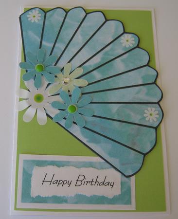 Turquoise Oriental Fan Project Sheet by Laurie Gerhardt