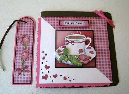 Cup with Roses Quick Card with Decoupage by Laurie Gerhardt