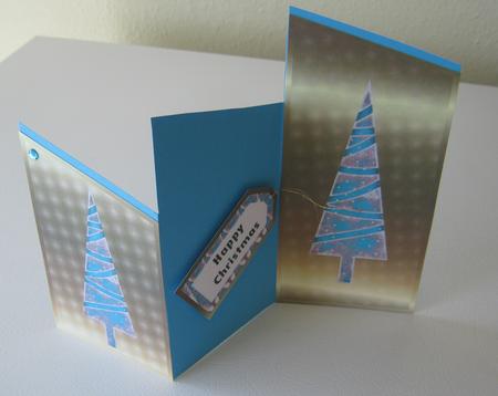 Modern Christmas Tree Aqua by Laurie Gerhardt