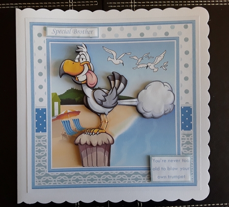 OLD FART or SOMETHING SMELLS FISHY Humorous 7.5 Decoupage Kit by Leanna Hudson