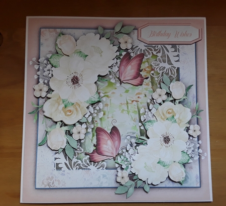 8x8 Mini Kit , Cream Roses and Butterflys by Leanna Hudson