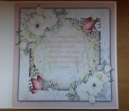 8x8 Mini Kit , Cream Roses and Butterflys by Leanna Hudson