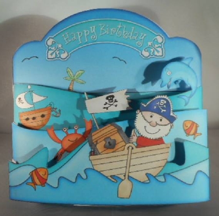 3D Pirates Ahoy Pop Out Card Kit by Leanna Hudson
