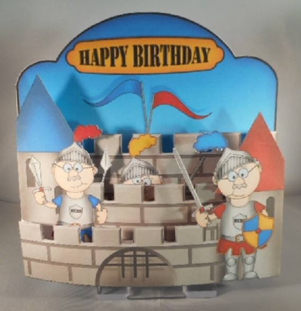 3D Castle and Knights Pop Out Card Kit by Leanna Hudson
