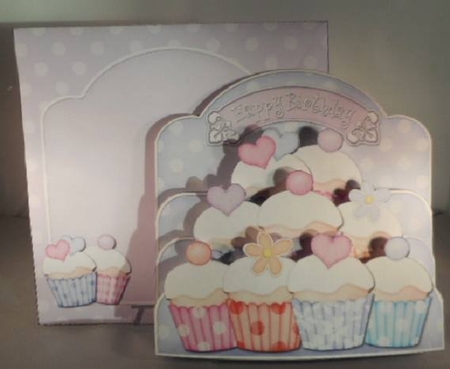 3D Cupcakes Pop Out Card Kit by Leanna Hudson