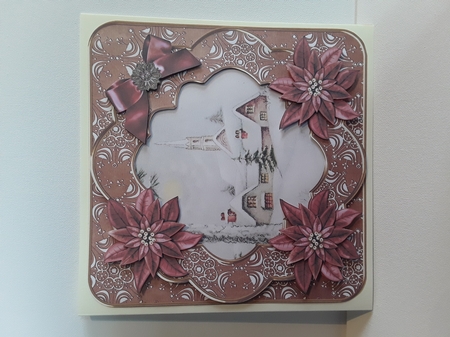 Winter Pub Tea Christmas Fancy 8in Decoupage Cf Kit by Leanna Hudson