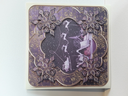 Purple Night Goldflake Fancy 8in Decoupage Cf Kit by Leanna Hudson