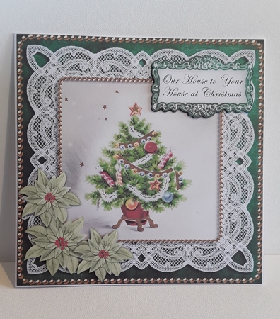 Elegant Tree Our House to Your House 8in Sentiment Topper by Leanna Hudson