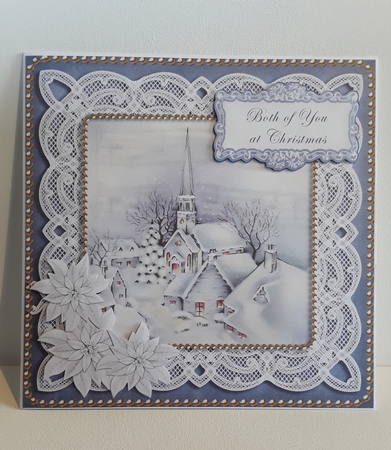 Blue Village Both of You 8in Sentiment Topper by Leanna Hudson