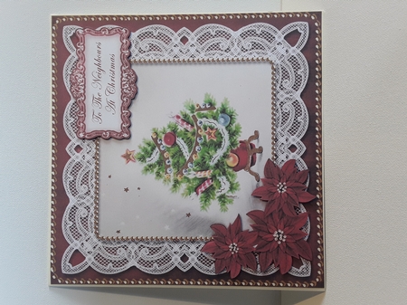 Red Tree Neighbours at Christmas 8in Sentiment Topper by Leanna Hudson