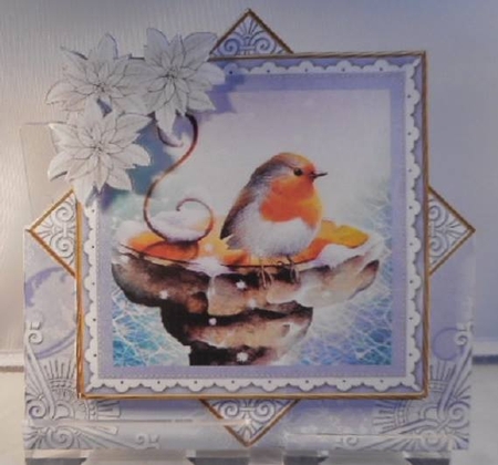 Blue Robin Poinsettia Diamond Mini Card Kit by Leanna Hudson