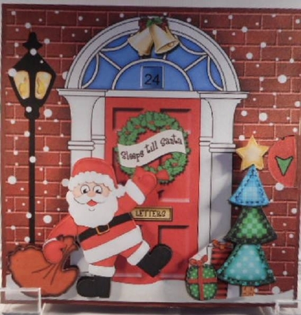 3D Santa's Sack Xmas Door Countdown Animated Card by Leanna Hudson