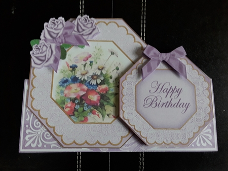 Wildflowers Lilac Happy Birthday Double Octagon Card Kit by Leanna Hudson