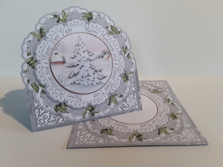 Snow Tree m Christmas Hnyear Picture Doily C & E Kit by Leanna Hudson
