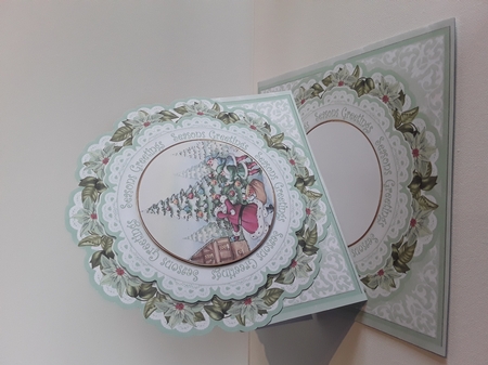 Decorate Tree Seasonsgreetings 3D Picture Doily Card & E Kit by Leanna Hudson