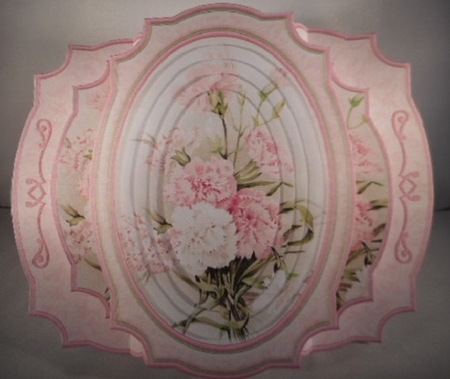 Pink Carnations Double Pop Out Card Kit by Leanna Hudson