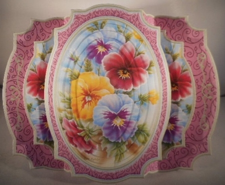 Pansies Double Pop Out Card Kit by Leanna Hudson