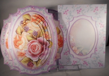 Rose Splendour Double Pop Out Card Kit with Pyramage by Leanna Hudson