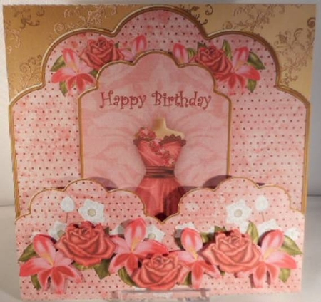 Pink Birdy Happy Birthday Scallop Fashion Tag Cf Mini Kit by Leanna Hudson