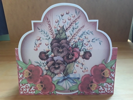 Pansy Bouquet Fancy Over 3D Mini Card Kit by Leanna Hudson