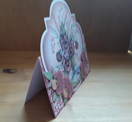 Pansy Bouquet Fancy Over 3D Mini Card Kit by Leanna Hudson