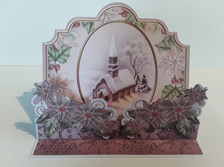 Christmas Plum Church 3D Easel Card Mini Kit by Leanna Hudson
