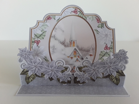 Christmas Ice Church 3D Easel Card Mini Kit by Leanna Hudson