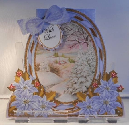 Snowscene2 Special Large Oval Card Mini Kit by Leanna Hudson