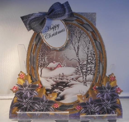Winter Walk Special Large Oval Card Mini Kit by Leanna Hudson