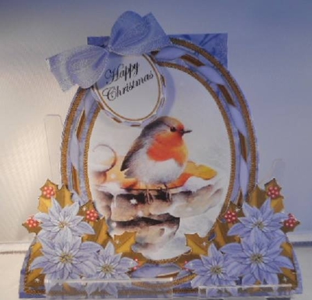 Blue Robin Special Large Oval Card Mini Kit by Leanna Hudson