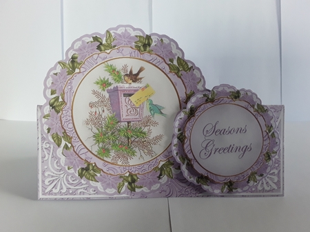 Postbox Christmas Double Doily Card Mini Kit by Leanna Hudson