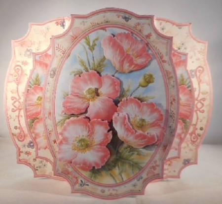 Poppies & Decoupage Double Pop Out Card Kit by Leanna Hudson