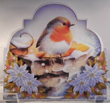 Blue Robin Shaped Over 3D Mini Card Kit by Leanna Hudson