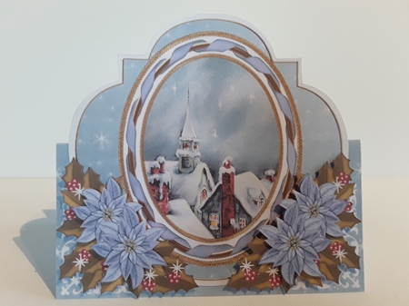 Winter Rooftops Shaped Over 3D Mini Card Kit by Leanna Hudson