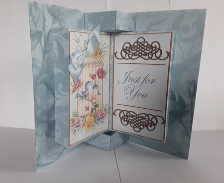Floral Birdcages Double Fold 3D Card Mini Kit by Leanna Hudson