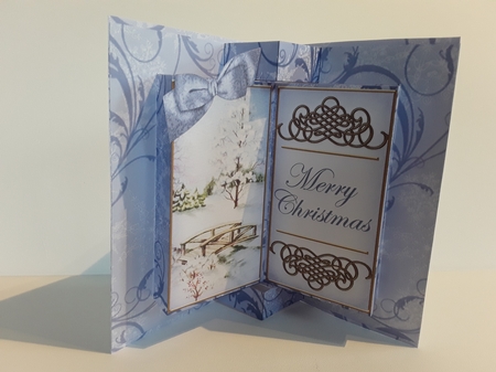 Snowscene1 Double Fold 3D Card Mini Kit by Leanna Hudson