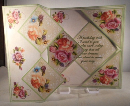 Fold Back Pop-up - English Roses by Leanna Hudson