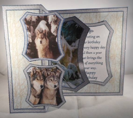 Fold Back Pop-up- Wolves by Leanna Hudson
