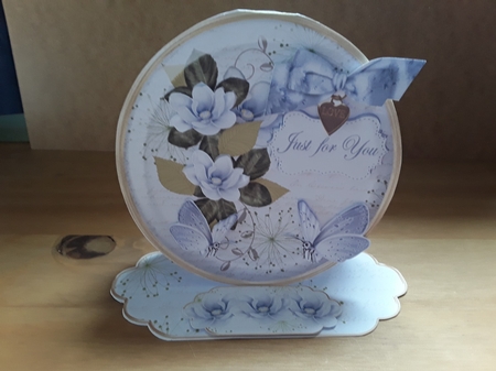 Blue Magnolia Just for You Pretty Circle Easel Card Mini Kit by Leanna Hudson