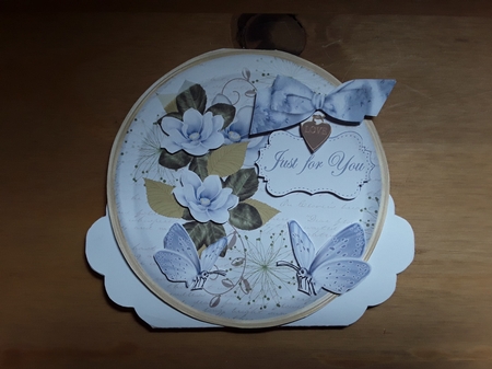 Blue Magnolia Just for You Pretty Circle Easel Card Mini Kit by Leanna Hudson