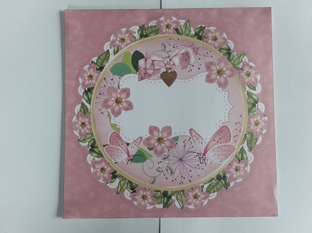 Pink Forget Me Knot Doily 8in Envelope Mini Kit by Leanna Hudson
