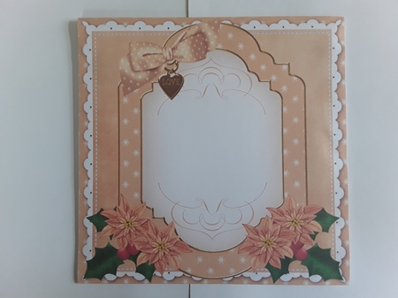 Borange Poinsettia Christmas 7x7inch Easy Envelope Mini Kit by Leanna Hudson