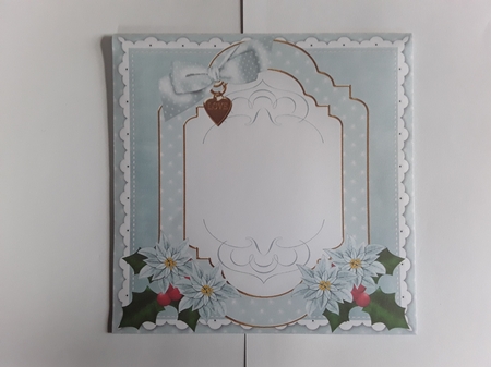 Dteal Poinsettia Christmas 7x7inch Easy Envelope Mini Kit by Leanna Hudson