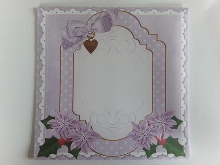 Lilac Poinsettia Christmas 7x7inch Easy Envelope Mini Kit by Leanna Hudson