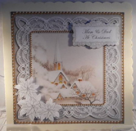 Silver Ice Church Mum & Dad 8in Sentiment Step by Step by Leanna Hudson