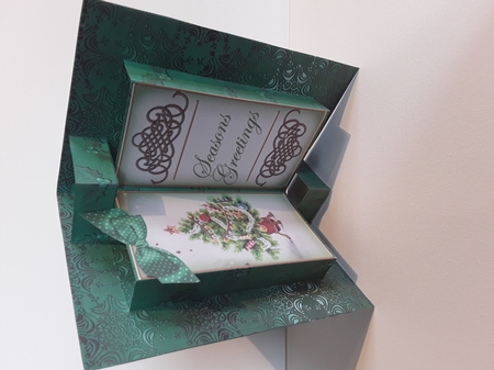 Christmas Tree Seasons Greetings Double Fold 3D Card Minikit by Leanna Hudson
