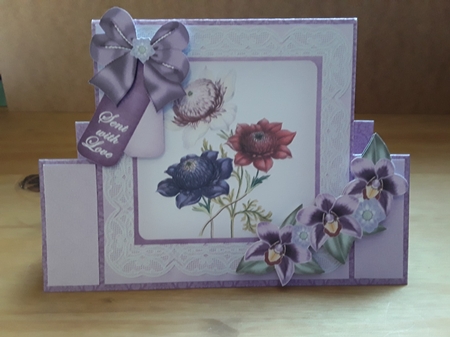 Floral Trio Sent with Love Folded Stand-up Card Mini Kit by Leanna Hudson