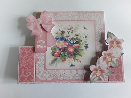 Wildflowers Best Wishes Folded Stand-up Card Mini Kit by Leanna Hudson