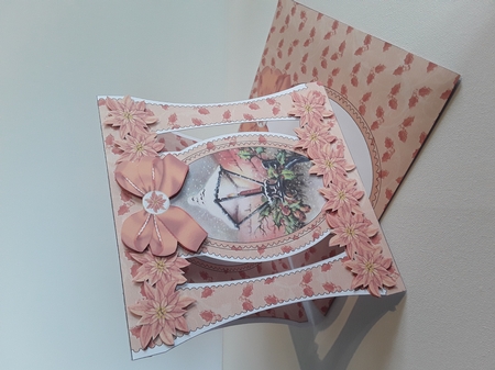 Christmas Lantern Stand Up Cut Out 3D Christmas Card Kit by Leanna Hudson